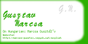 gusztav marcsa business card